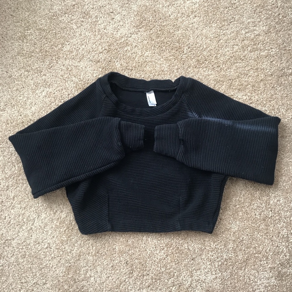 American Apparel ottoman rib crop top